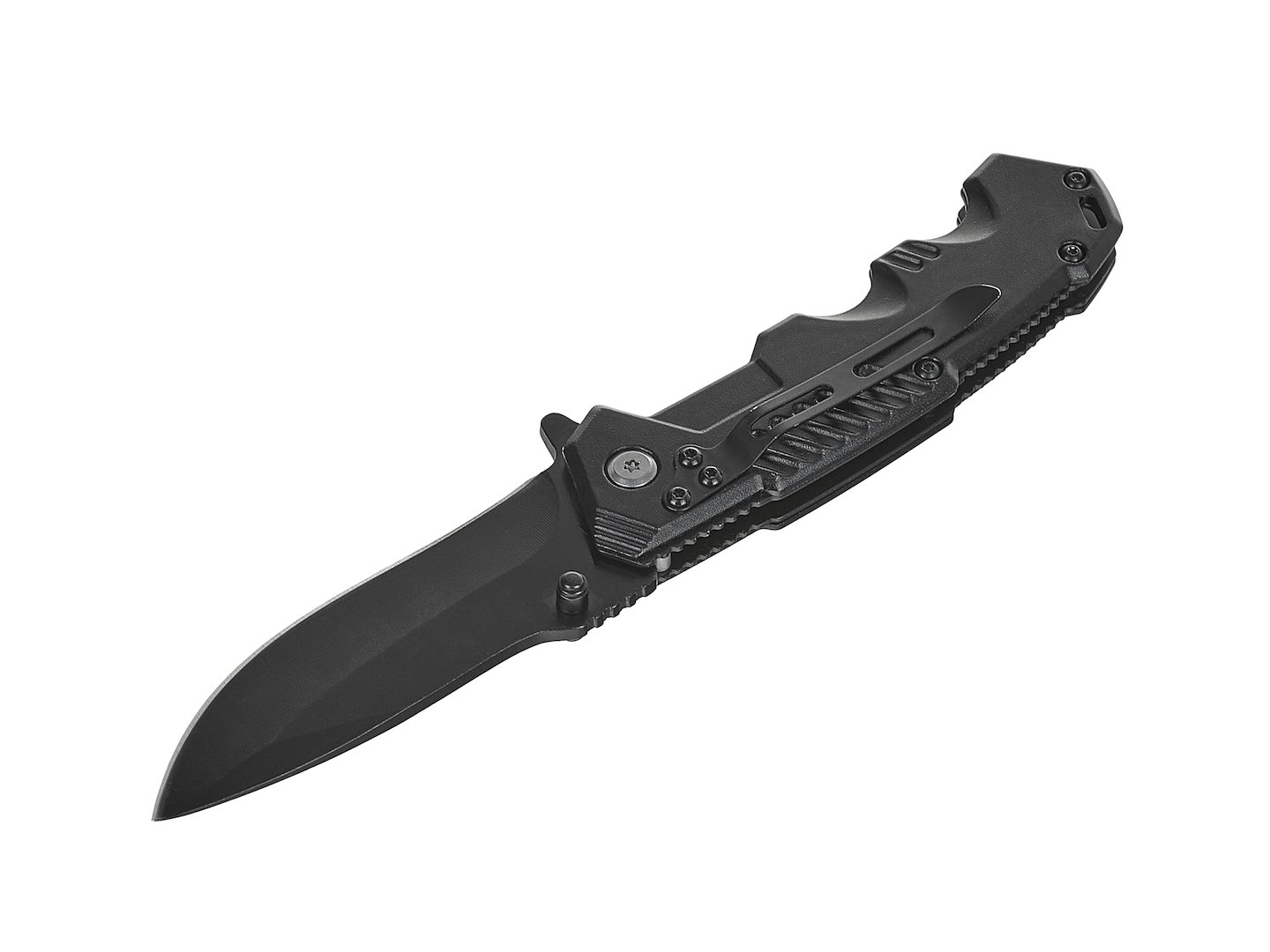 Taktický nůž 200/85 mm BLACK SURVIVAL SERIES – ergonomická rukojeť