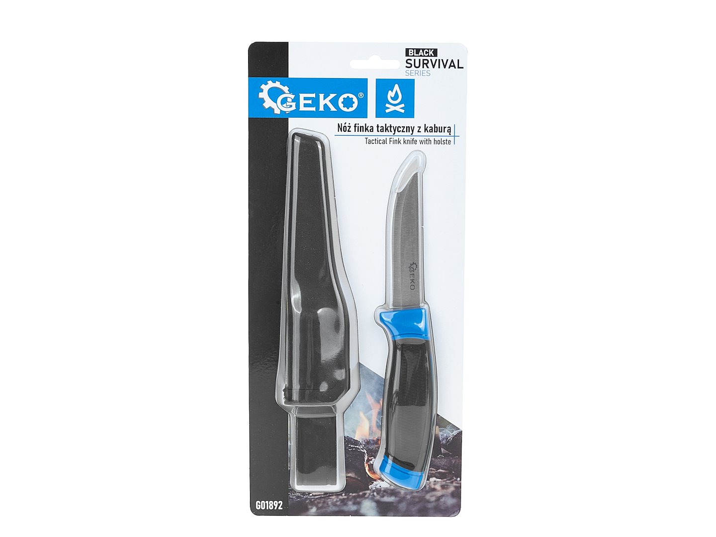 Taktický nůž Finka 215/105 mm s pouzdrem BLACK SURVIVAL SERIES 8