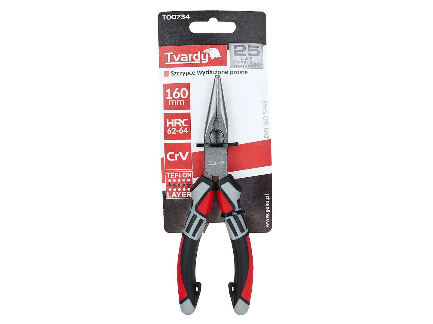 Prodloužené rovné kleště 160 mm CrV – Geko 4