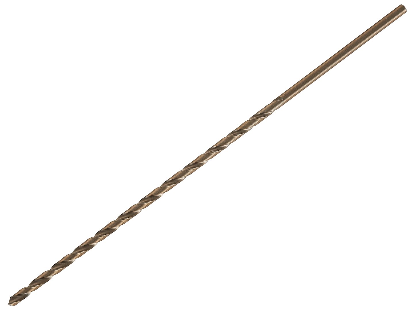 Zlatý vrták do kovu HSS DIN1869 5,0 x 245 mm – detail špičky