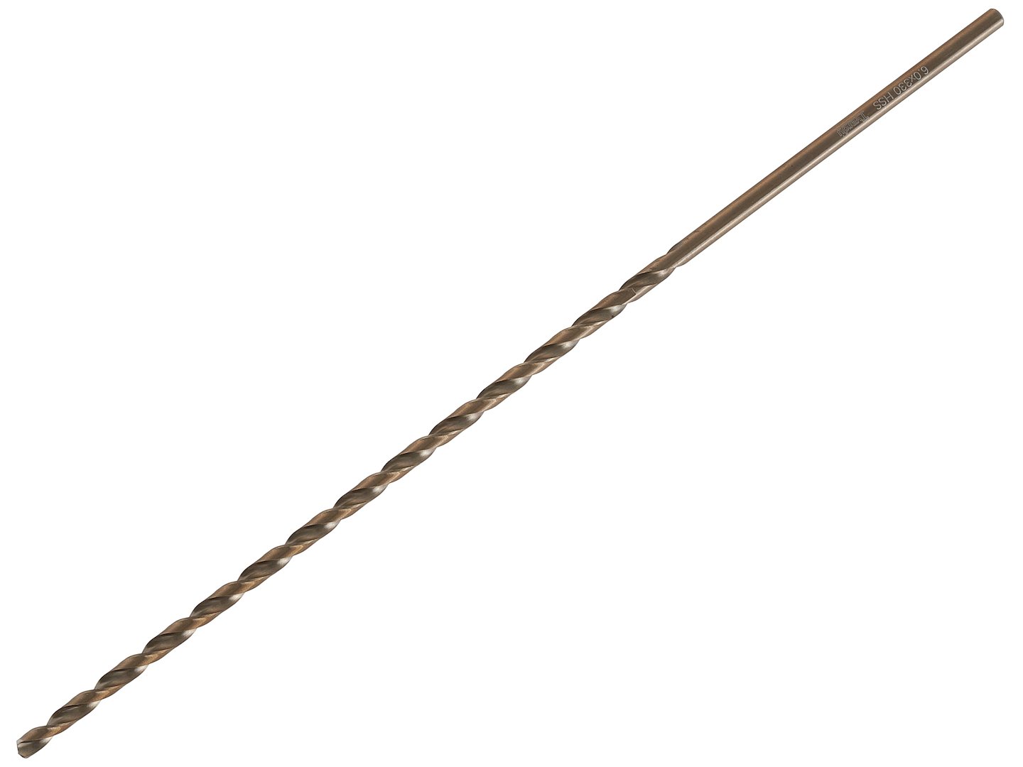 Zlatý vrták do kovu HSS DIN1869 6,0x330 mm – detail břitu