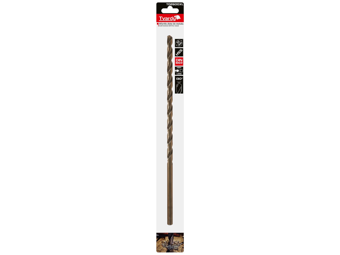 Zlatý vrták do kovu HSS DIN1869 – průměr 10,0 mm, délka 340 mm (balení 25/100 ks) 4