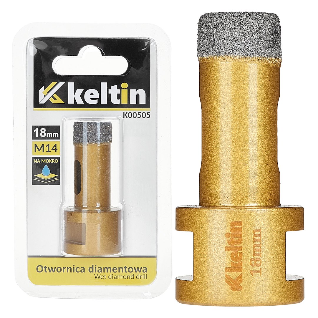 Diamantová děrovka 18 mm M14 – celkový pohled na nástroj
