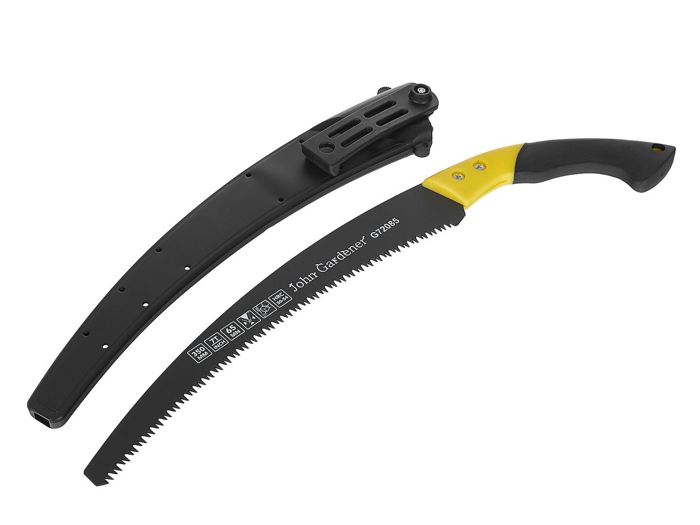Ohnutá pila Geko – detail čepele s PTFE povlakem
