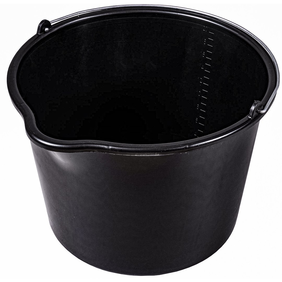 Stavební kbelík 20 l černý S NÁLIVKOU 2