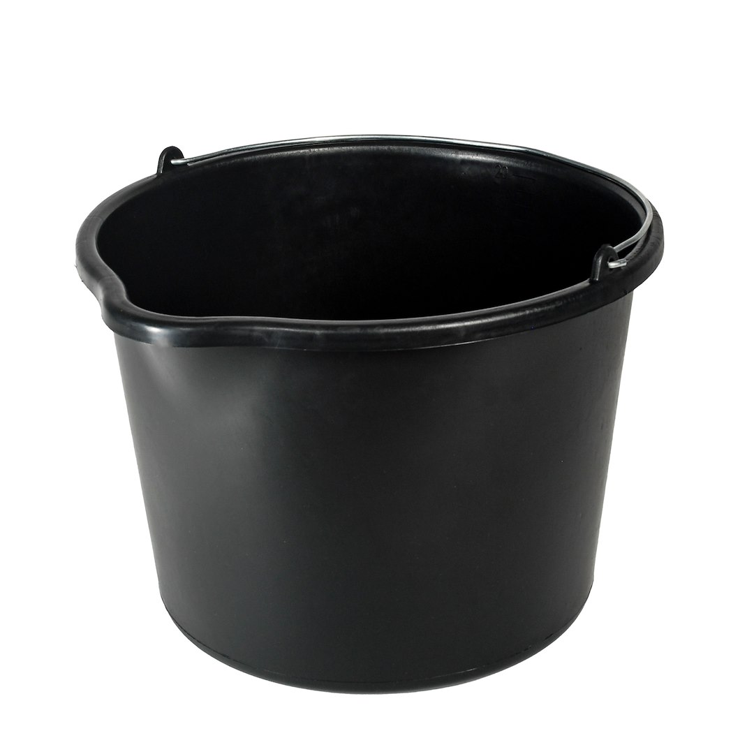 Stavební kbelík 20 l černý S NÁLIVKOU 1
