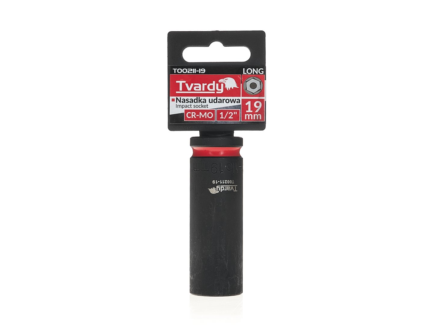 Dlouhá nárazová nasadka 1/2" 6-hranná 19 mm CR-MO (6/72) – Geko 4