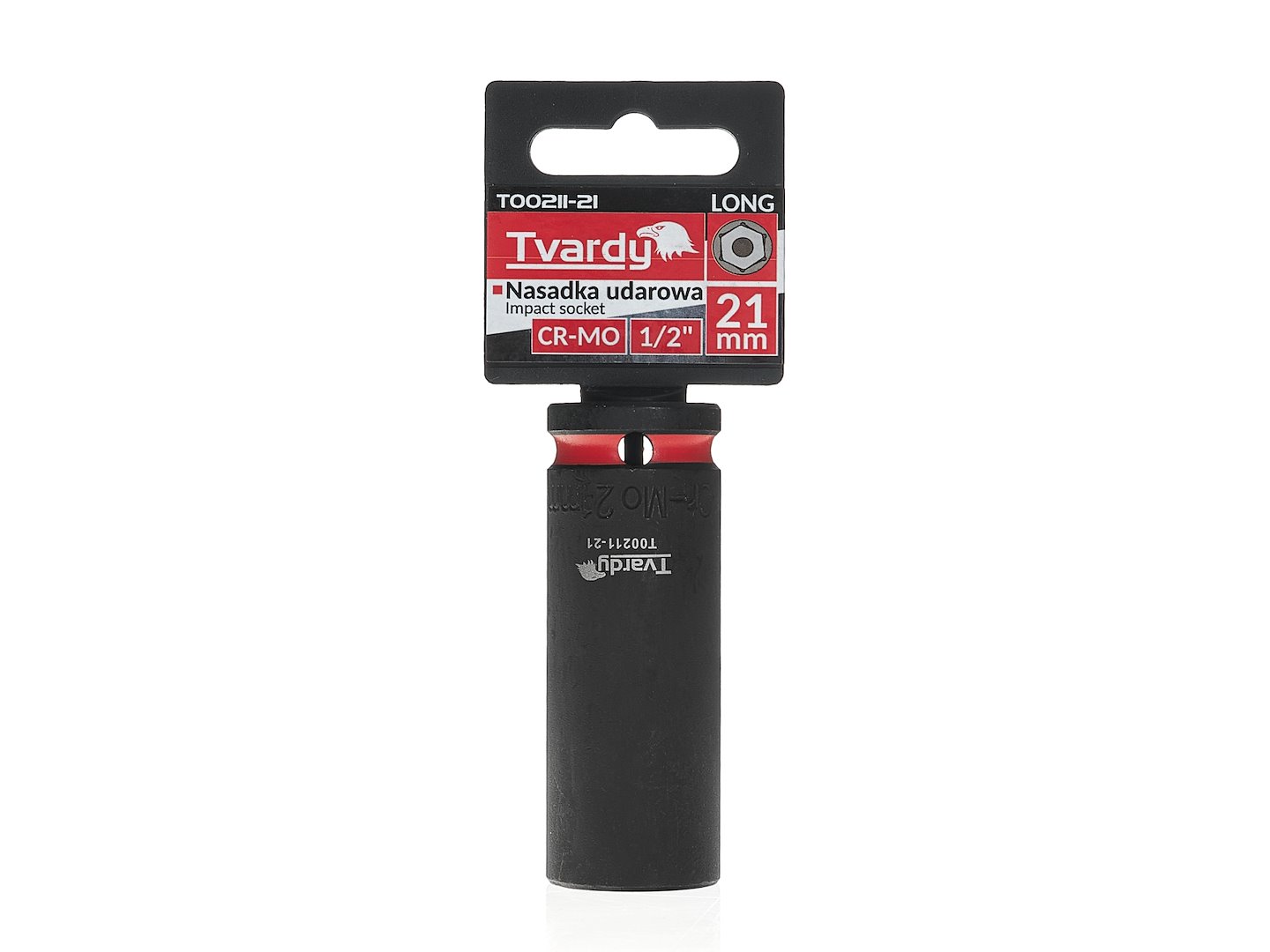 Dlouhá nárazová hlavice 1/2" 6-hranná 21 mm CR-MO 4