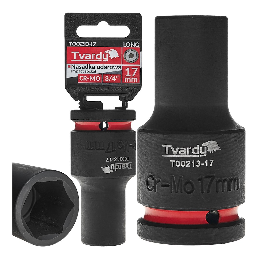Dlouhá nástrčná hlavice 3/4 6-hranná 17 mm CR-MO – celkový pohled