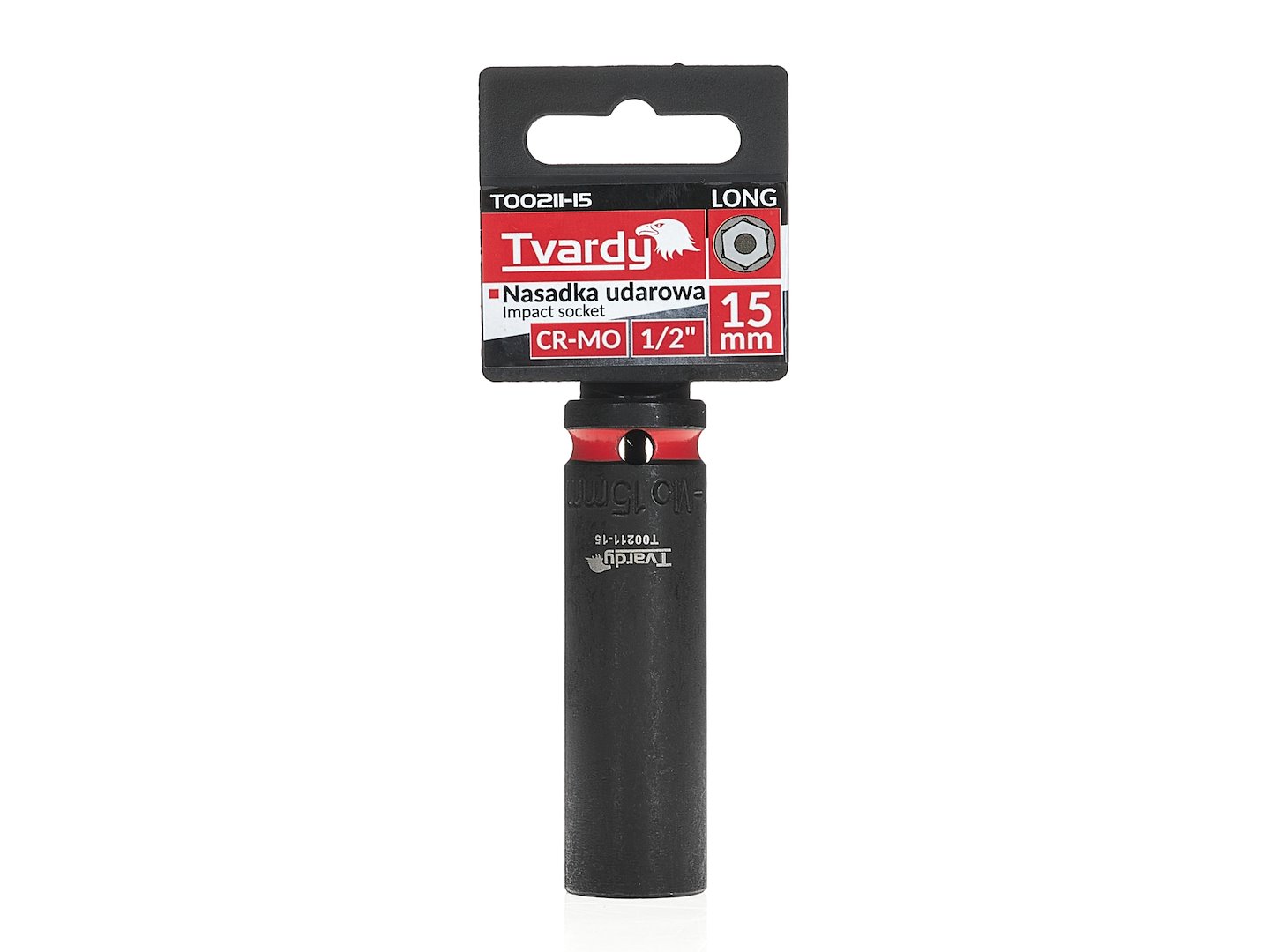 Dlouhá nástrčná hlavice 1/2" 6-hranná 15 mm CR-MO (6/72) – Geko 4