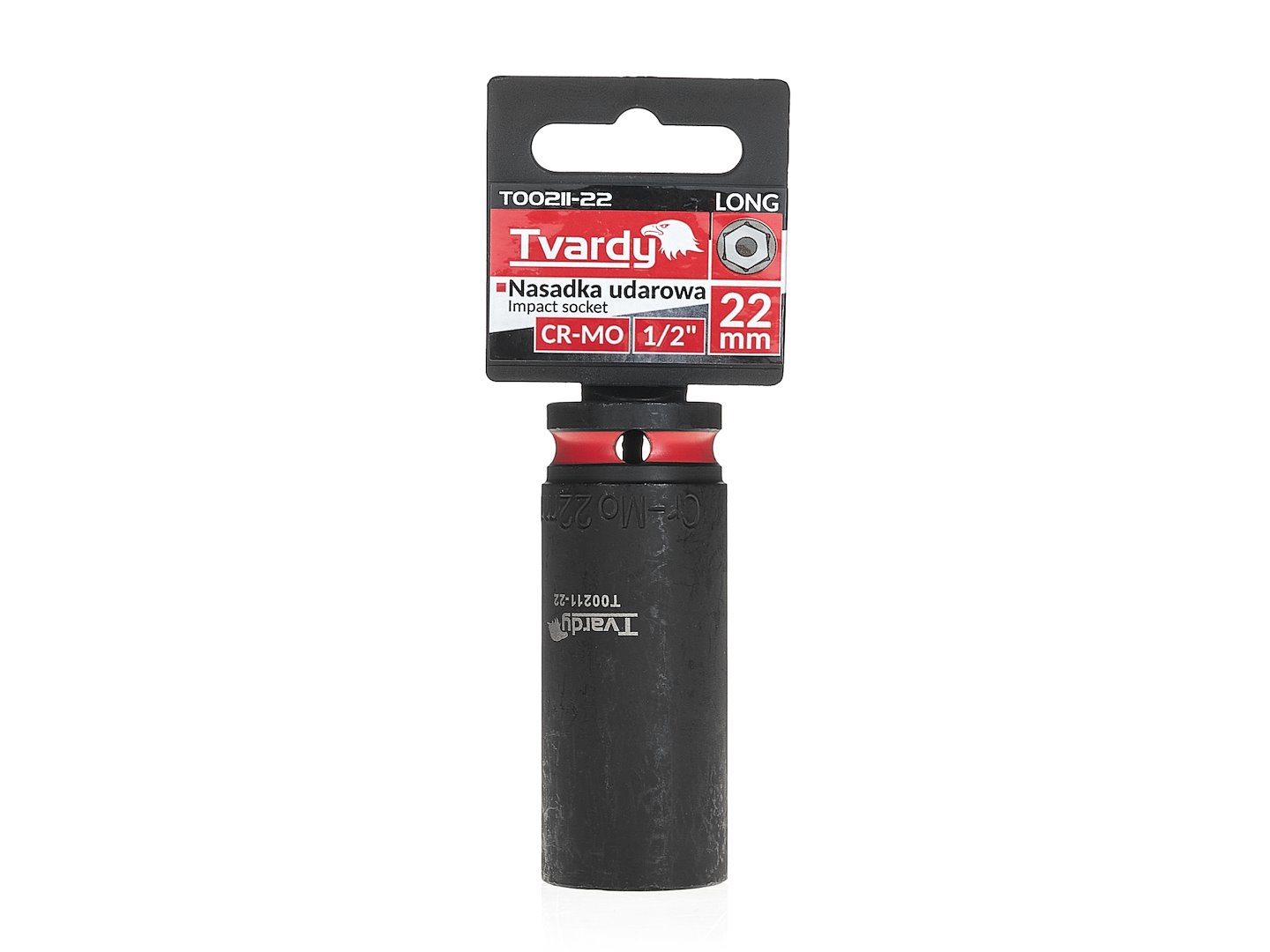 Dlouhá rázová nasadka 1/2" 6-hranná 22 mm CR-MO 4