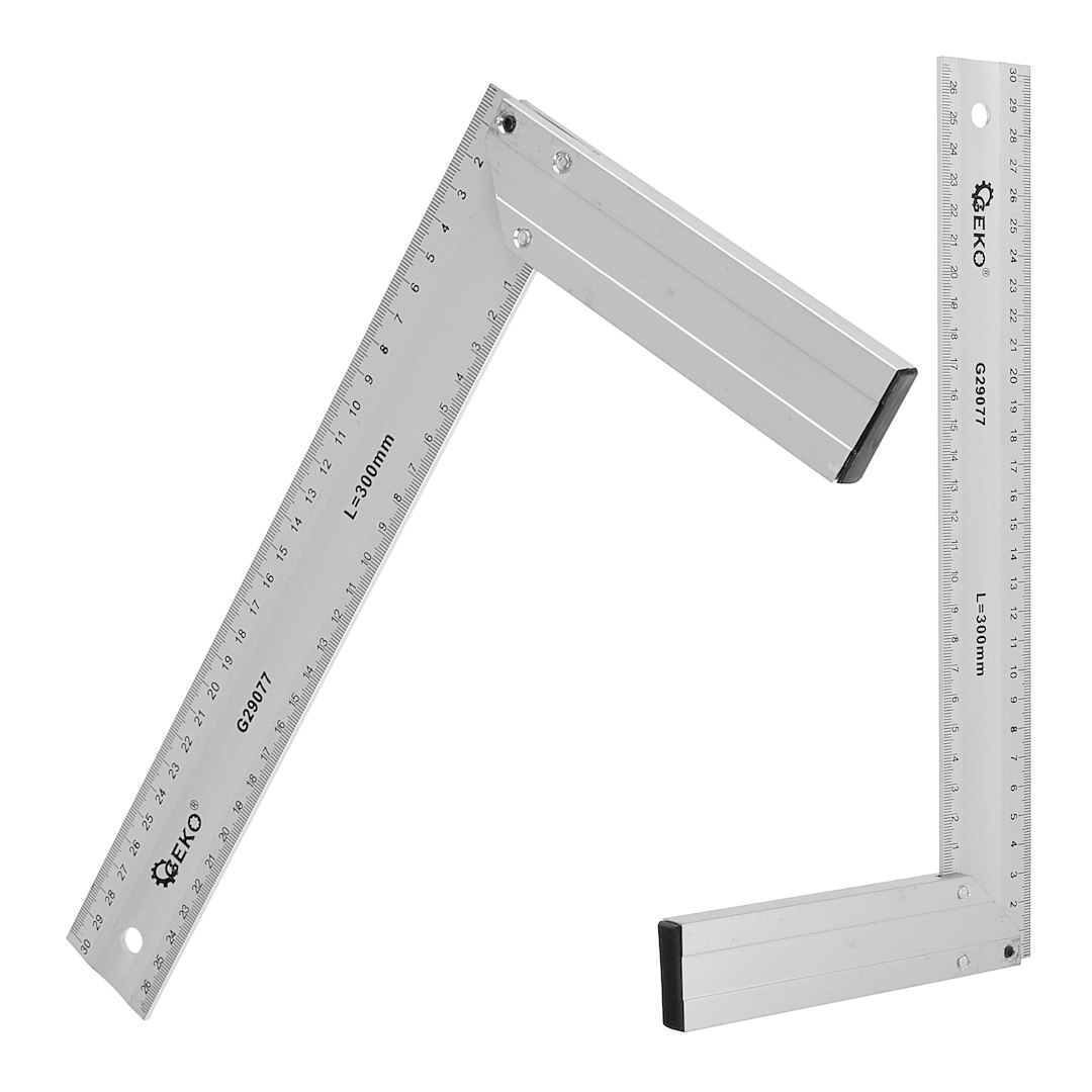 Stavební truhlářský úhelník 300 mm ALU Geko – celkový pohled