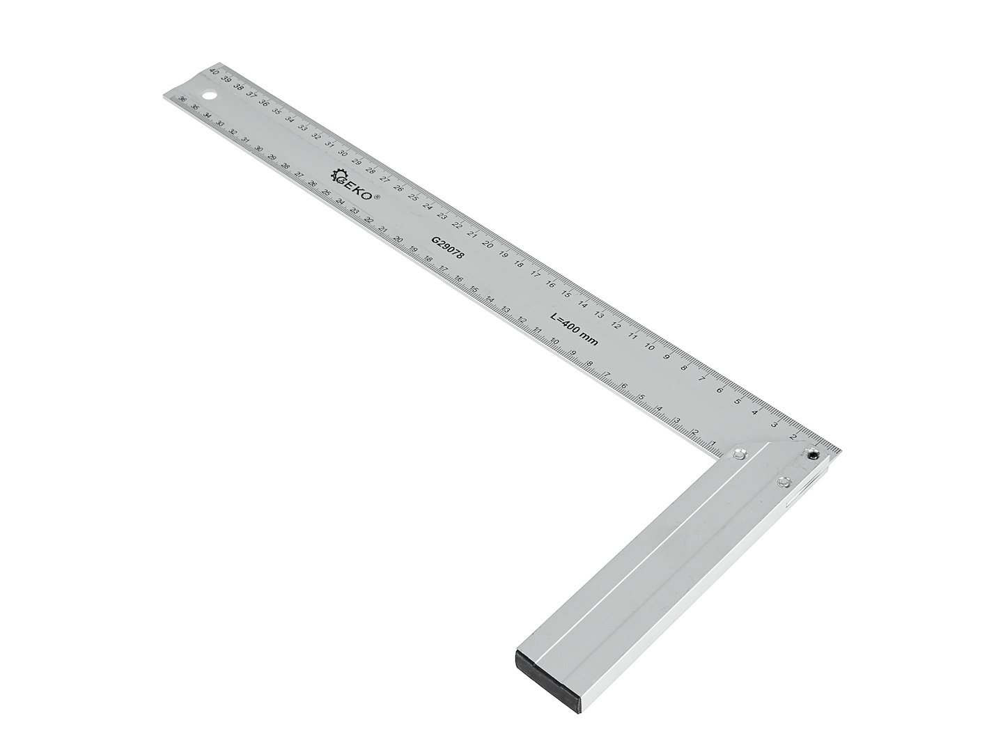 Stavební truhlářský úhelník 400 mm ALU (60°) – Geko 4