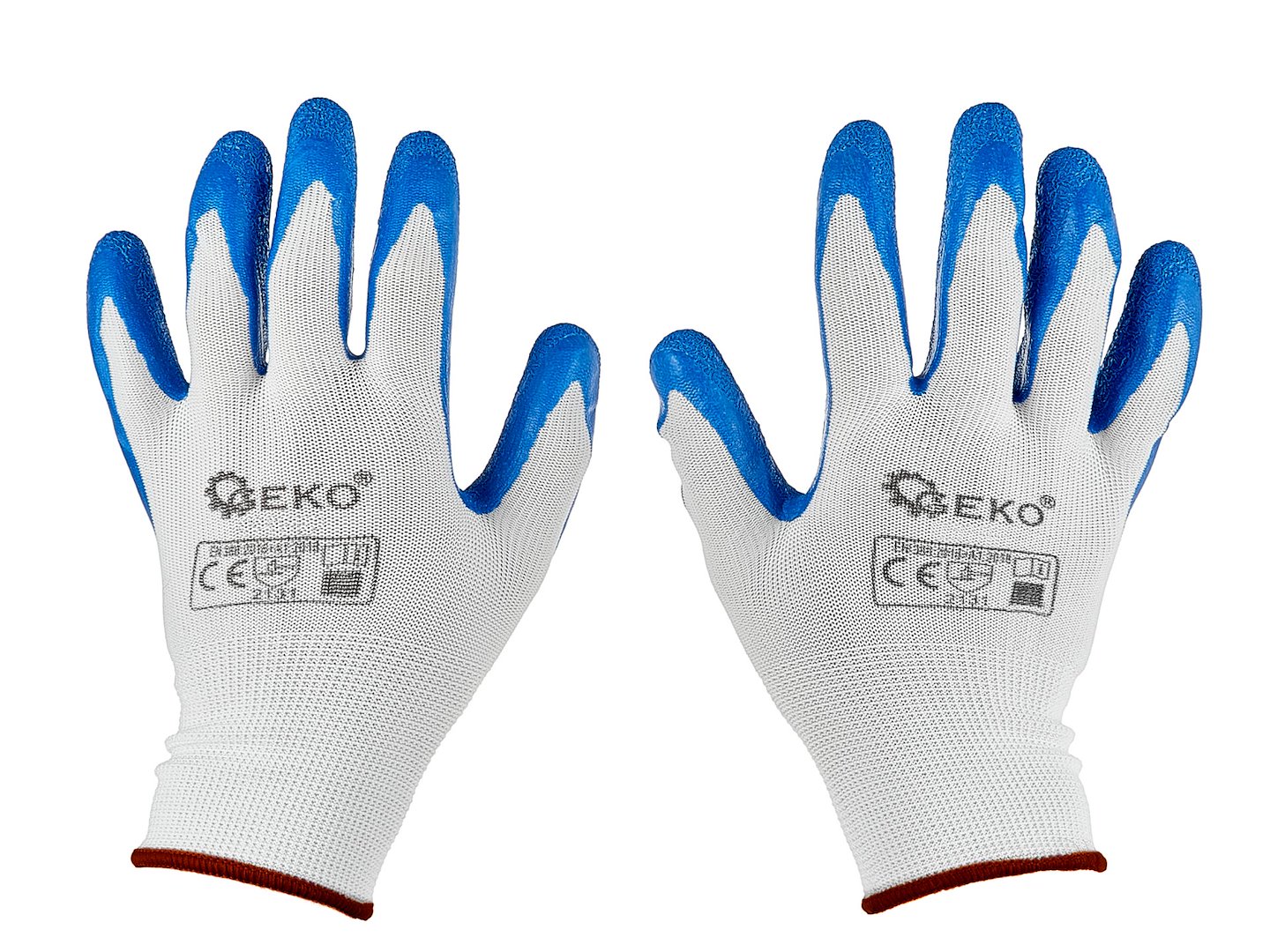 Ochranné rukavice Geko velikost 9 – detail pěnového latexového povrchu