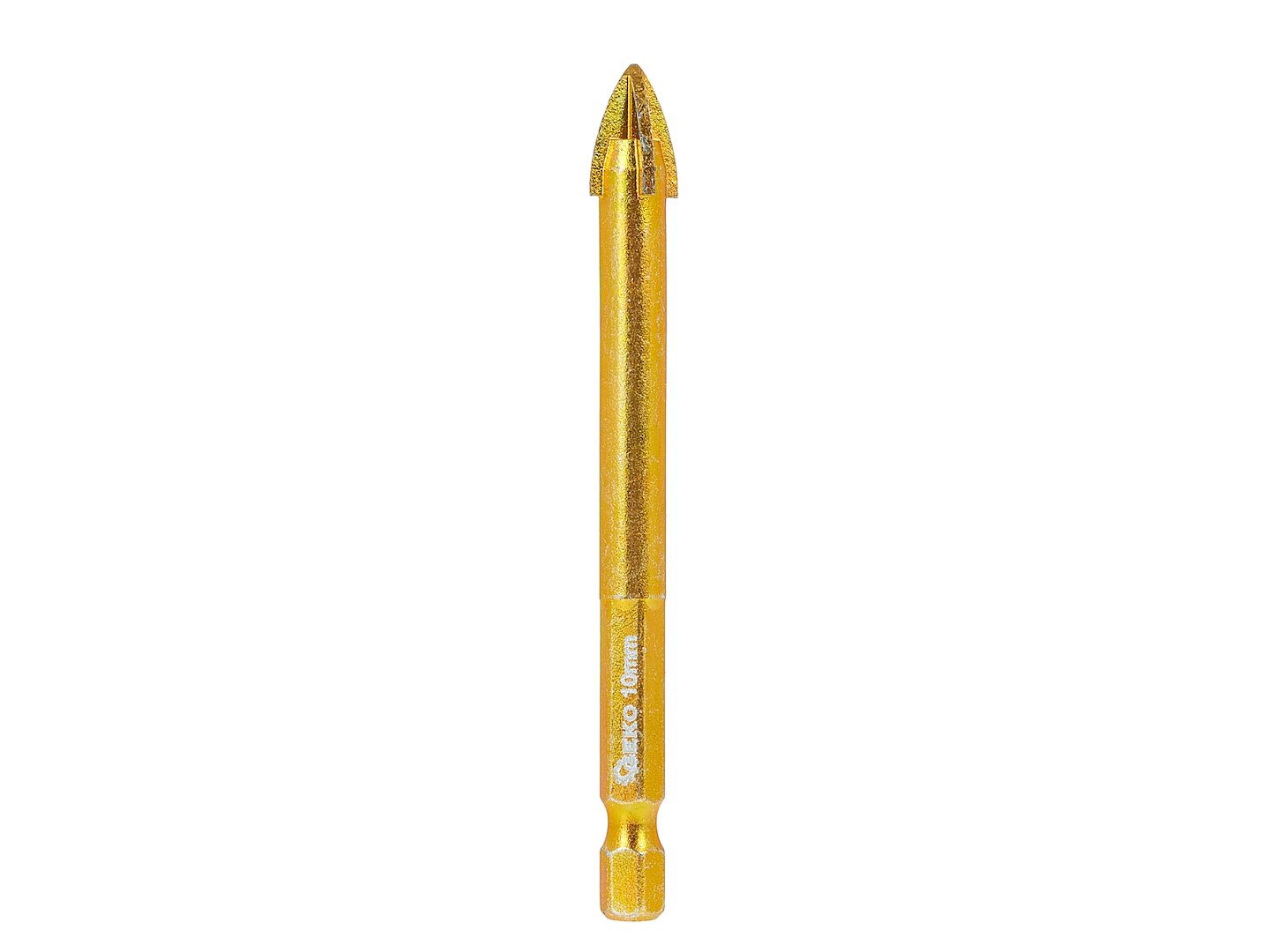 Vrták do skla a keramiky HEX 10 mm – detail řezné hrany