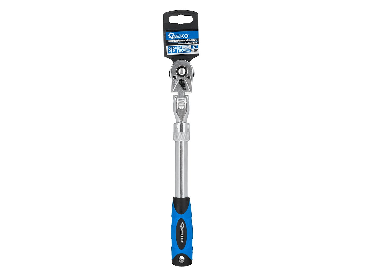 Teleskopická ráčna 3/8" 285-375 mm 72T CrV Geko 5