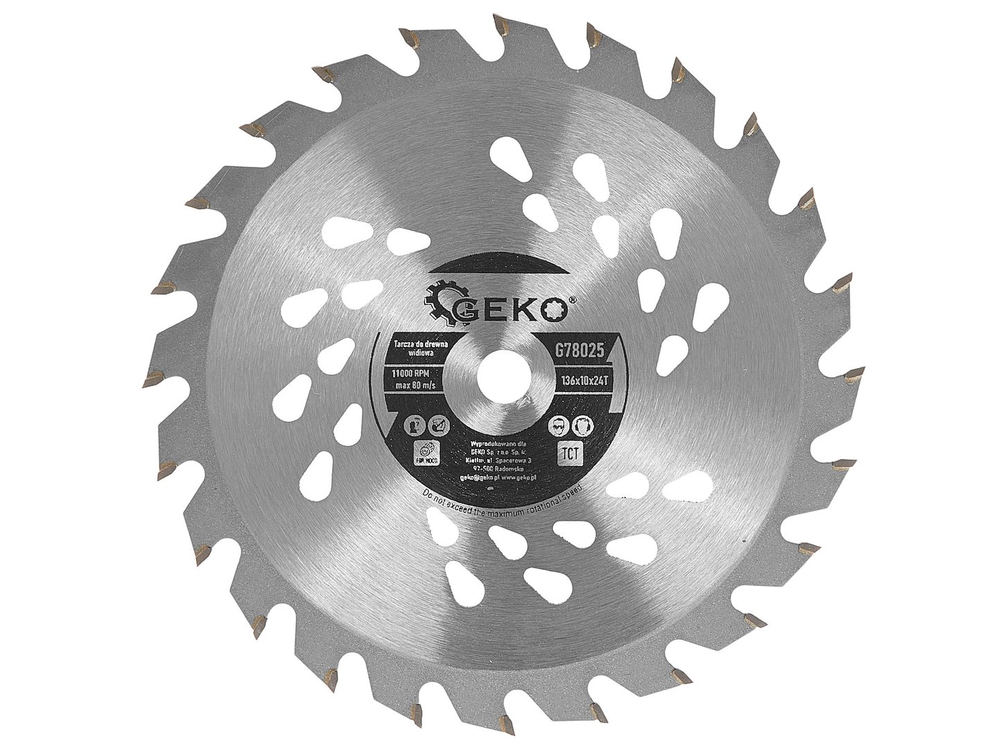 Pilový kotouč Geko 136 mm – detail středového otvoru 10 mm