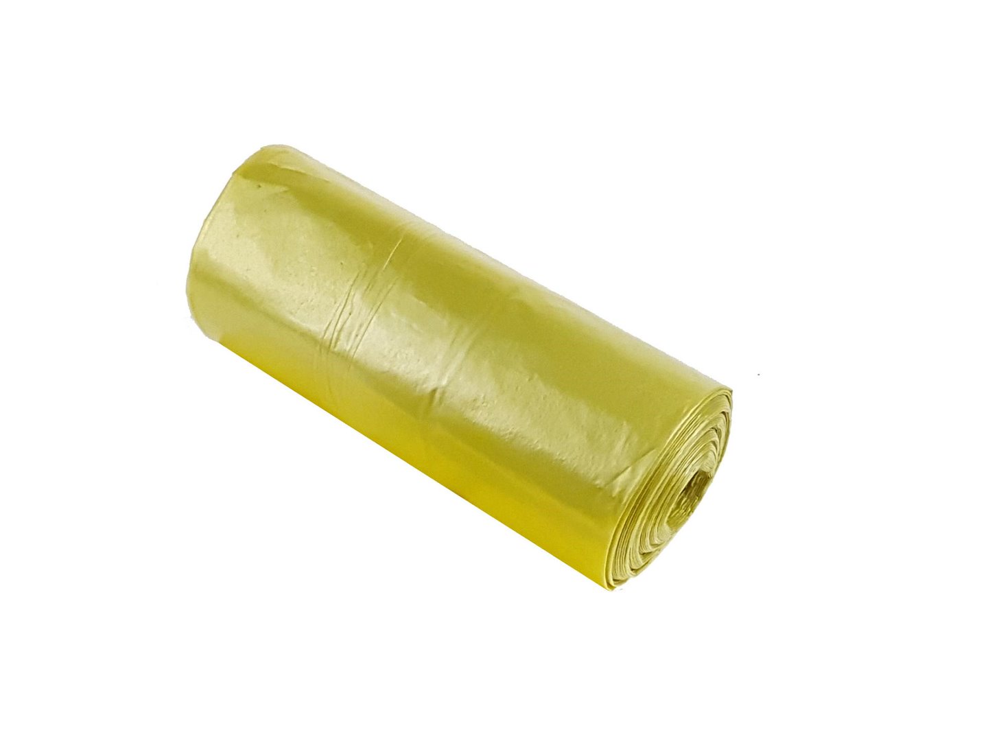 Odpadkové pytle na plasty a kovy 120L žluté – detail pevného materiálu