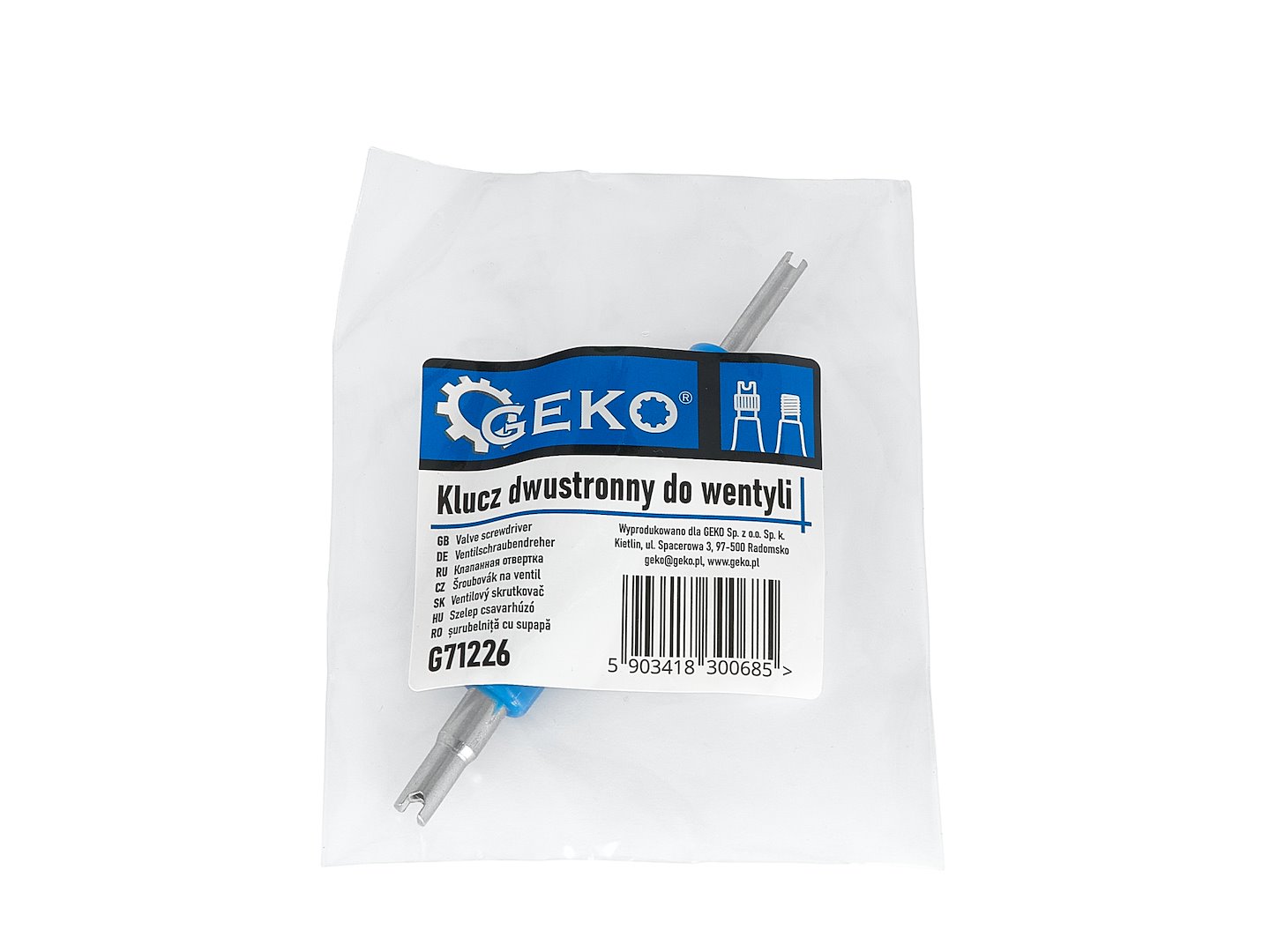 Oboustranný klíč – šroubovák na ventily a ventily (250) 6