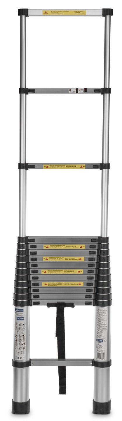Teleskopický hliníkový žebřík 5 m 150 kg (1) 3