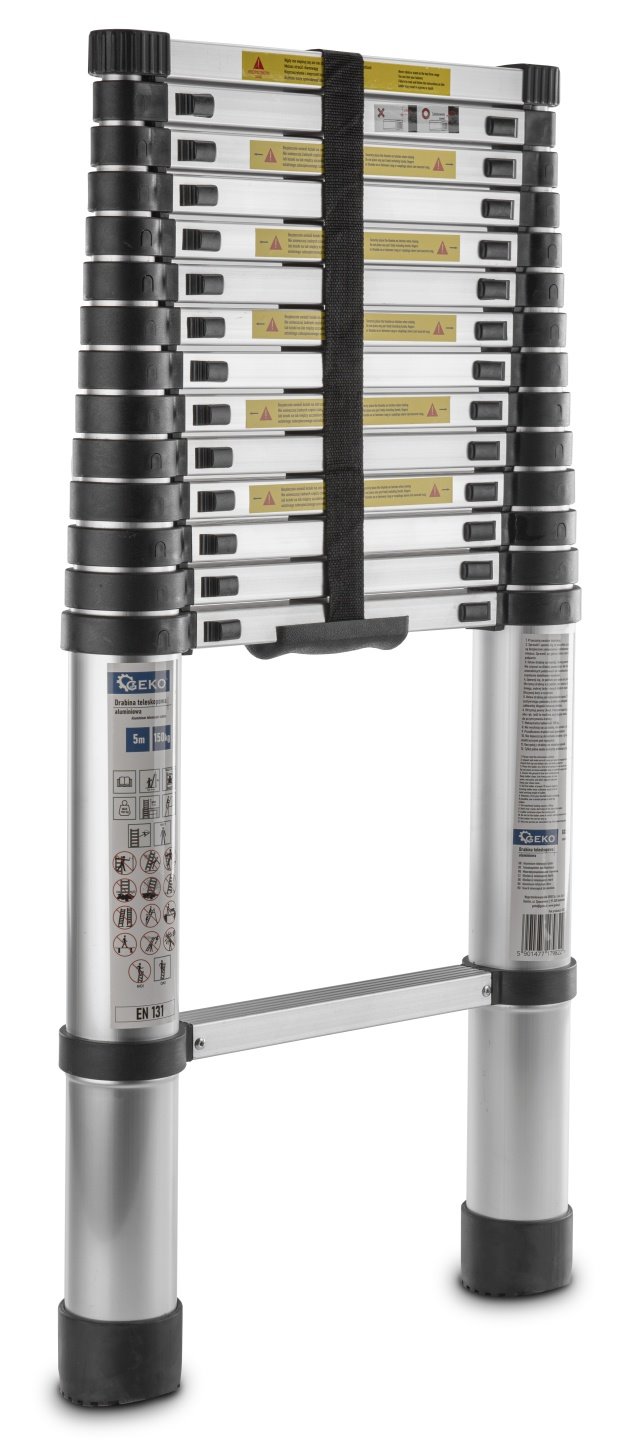 Teleskopický hliníkový žebřík 5 m 150 kg (1) 2