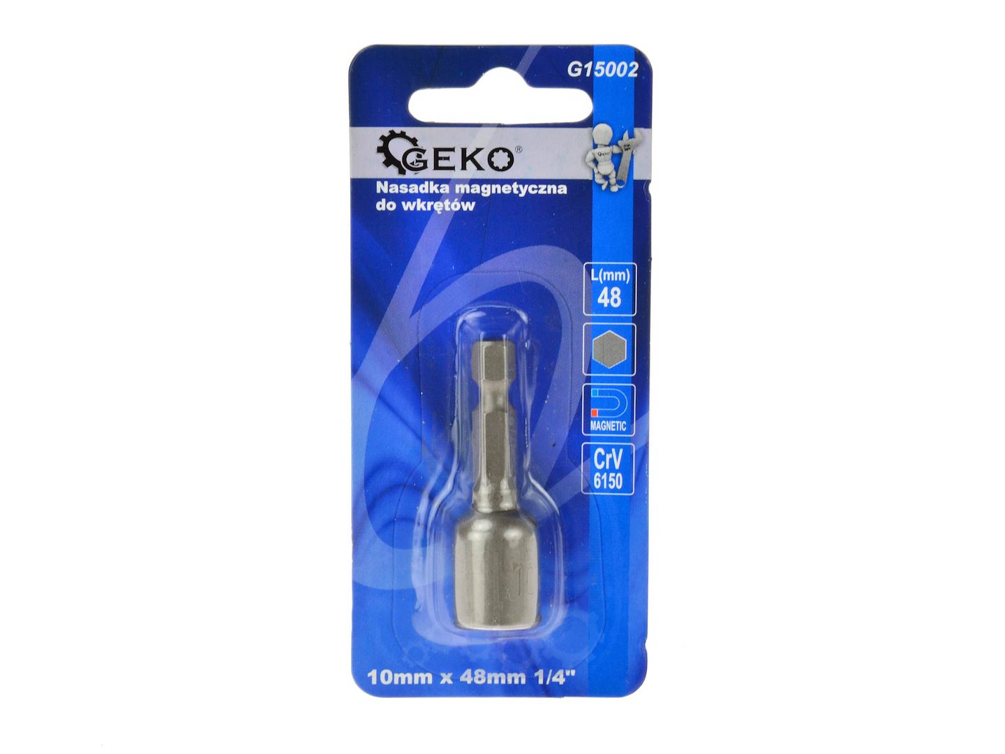 Magnetická nasadka Geko 10 mm x 48 mm 1/4 typ Farmer – celkový pohled