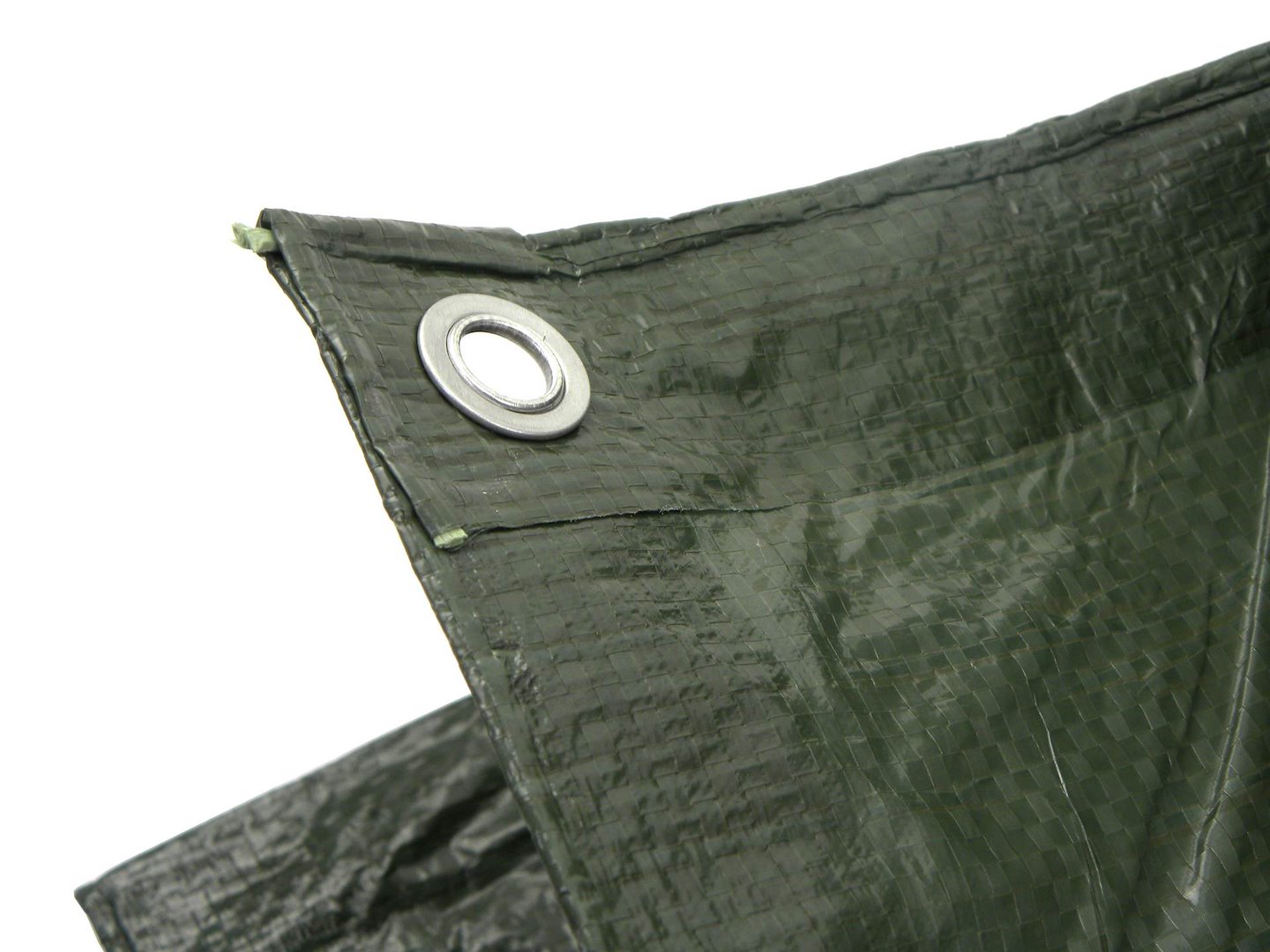Plachta 10 x 12 m silná zelená Geko – detail materiálu a zpracování
