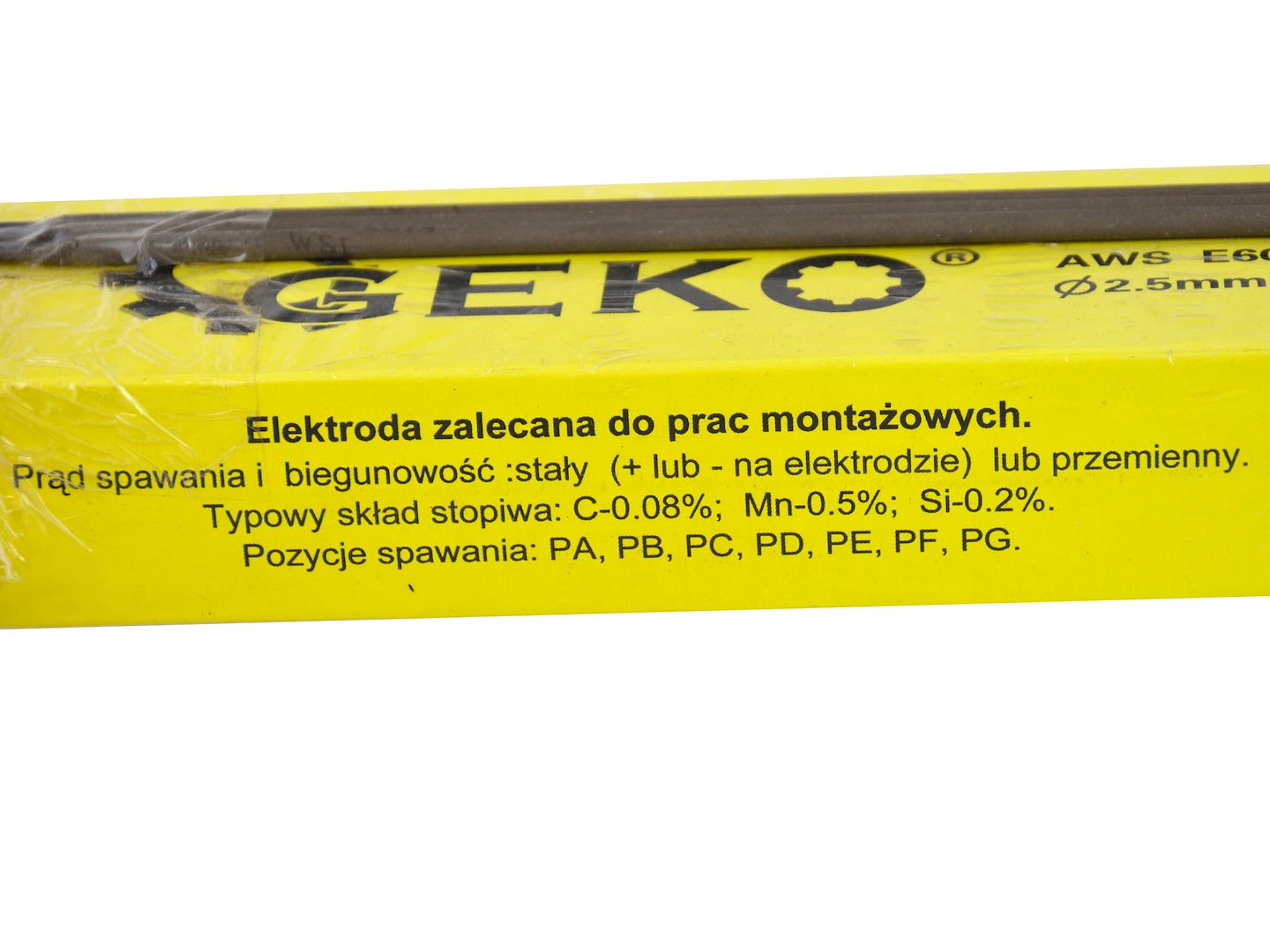Svařovací elektrody Geko 2,5 mm – rozměr a délka 300 mm