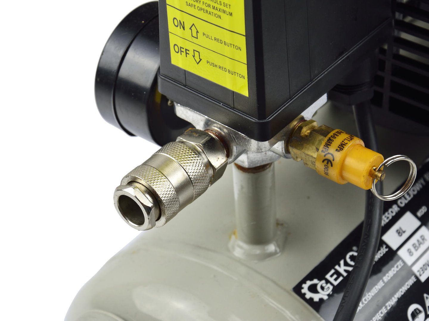 Olejový kompresor 8 l mobilní – Geko G80316 5