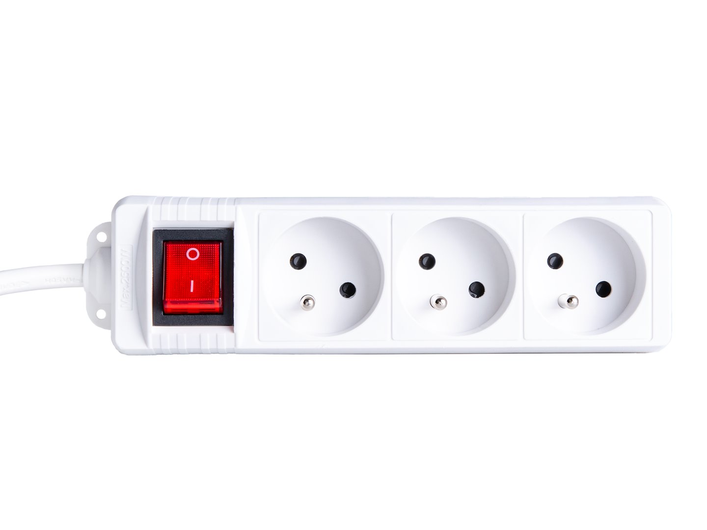 Prodlužovací kabel – bílá zásuvková lišta, 3 zásuvky, 3 m (Geko) 5