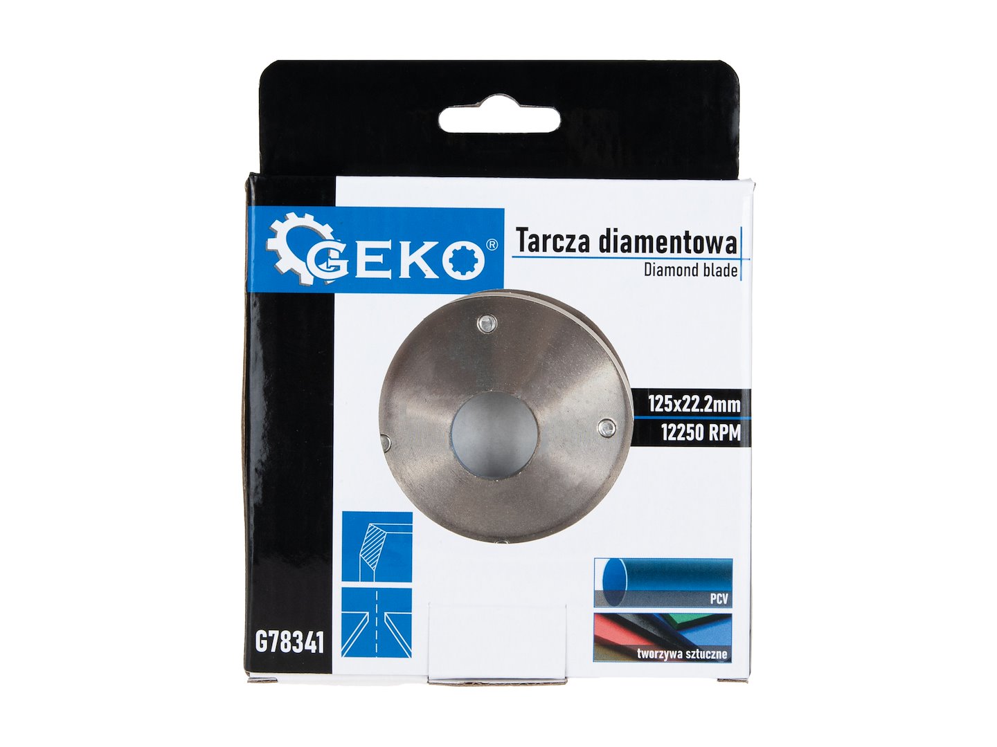 Diamantový kotouč pro řezání a fazování PVC trubek 125 mm – Geko 5