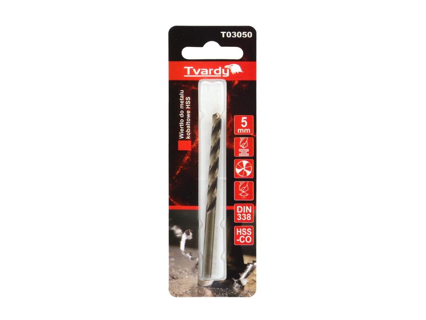 Kobaltový vrták HSS M35 průměr 5 mm, délka 80 mm – Geko 4