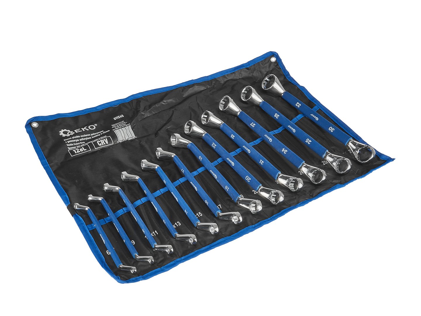 Lehké Klíče s Gumovou Rukojetí Antislip 6-32 mm 12 ks Crv 3