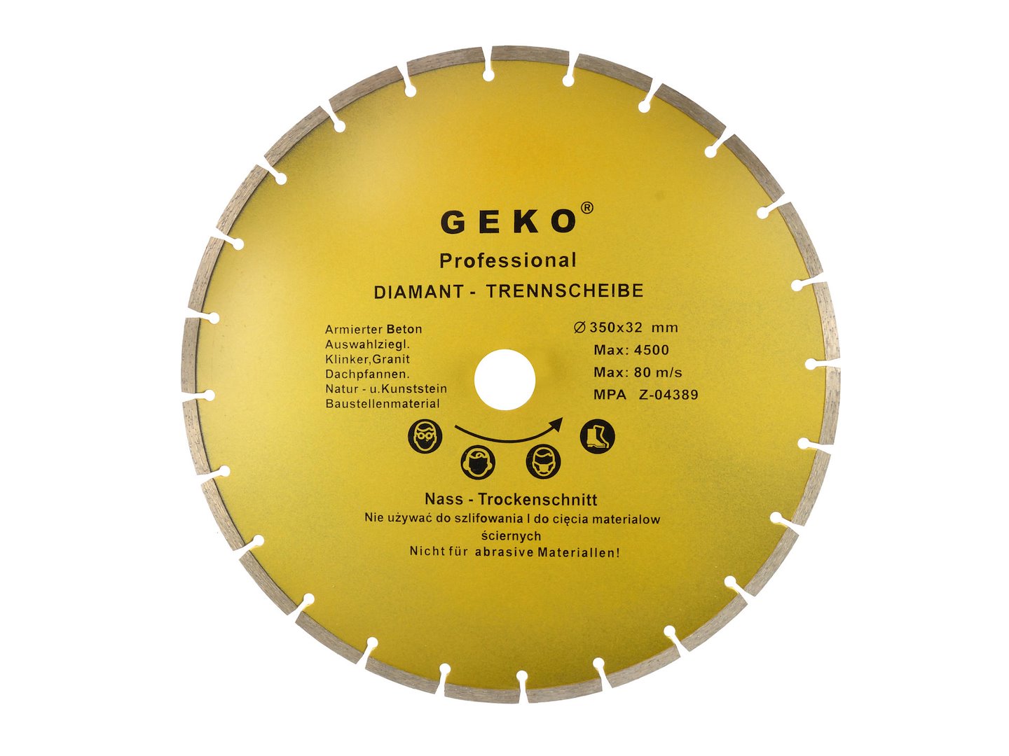 Kotouč segmentový diamantový 350 x 8 x 32 mm Geko – do betonu a zdiva 1