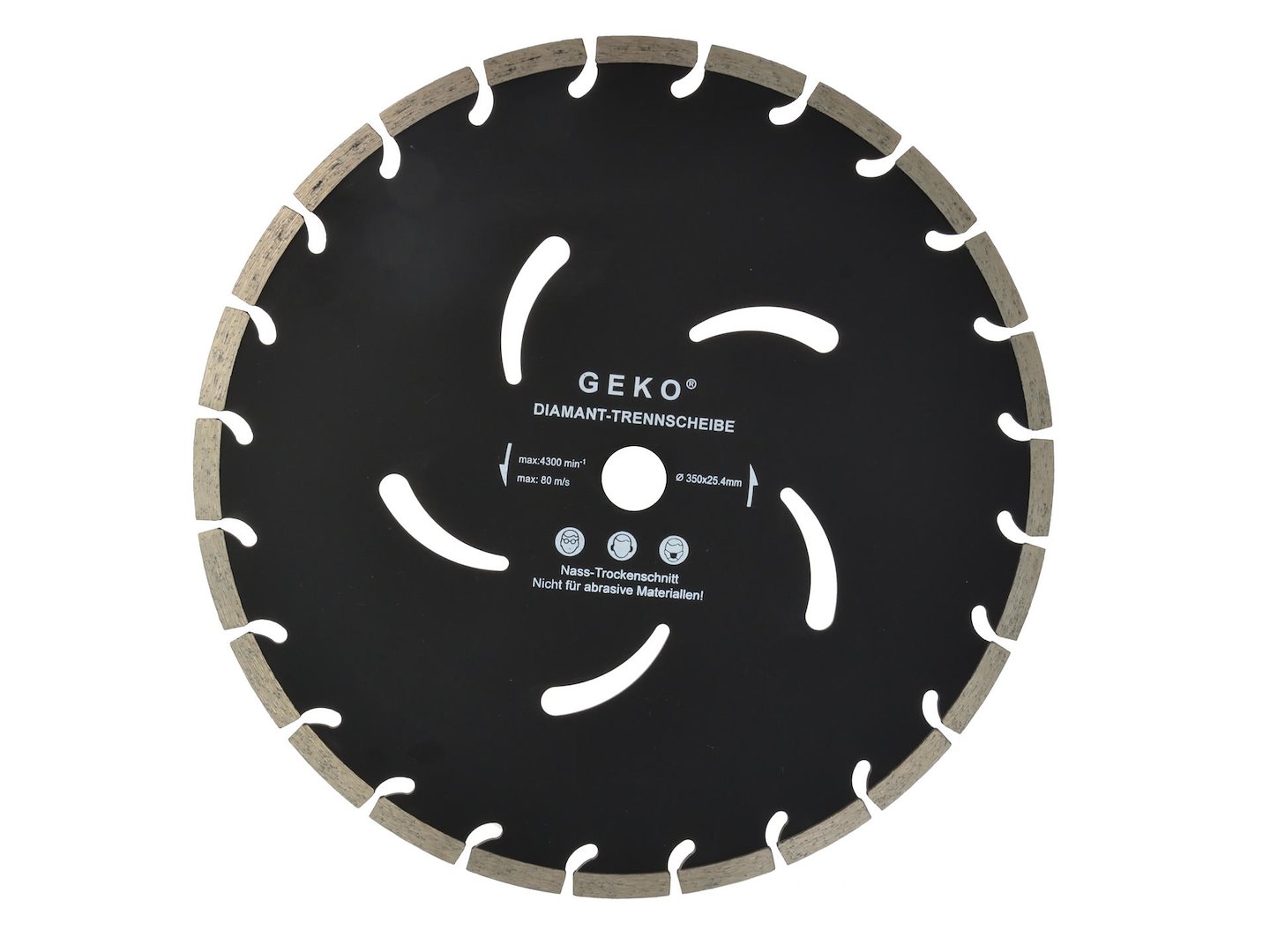 Diamantový kotouč Geko 350 x 10 x 254 mm – celkový pohled