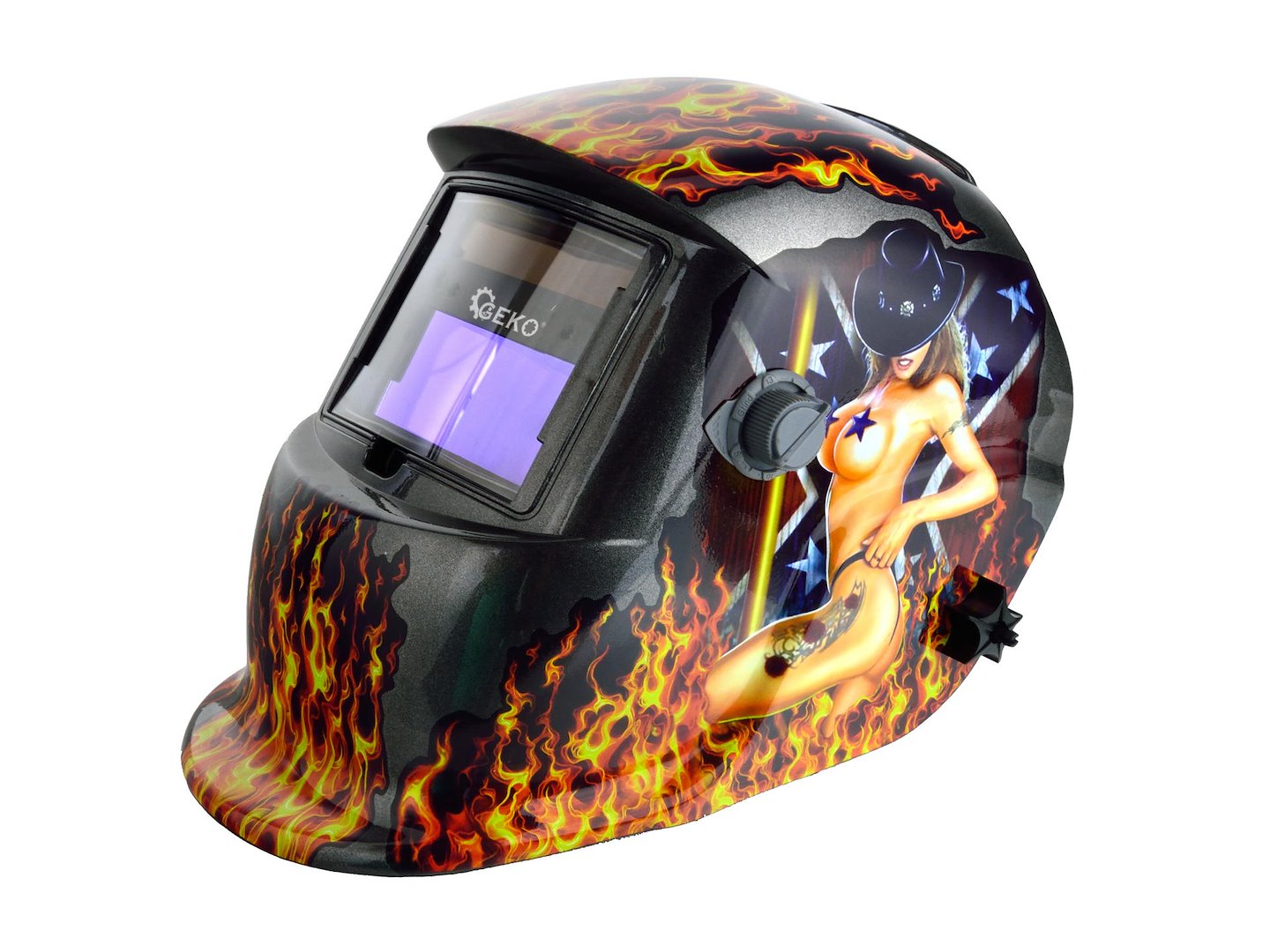 Samostmívací svařovací maska Profi Flame – Geko G01877 1