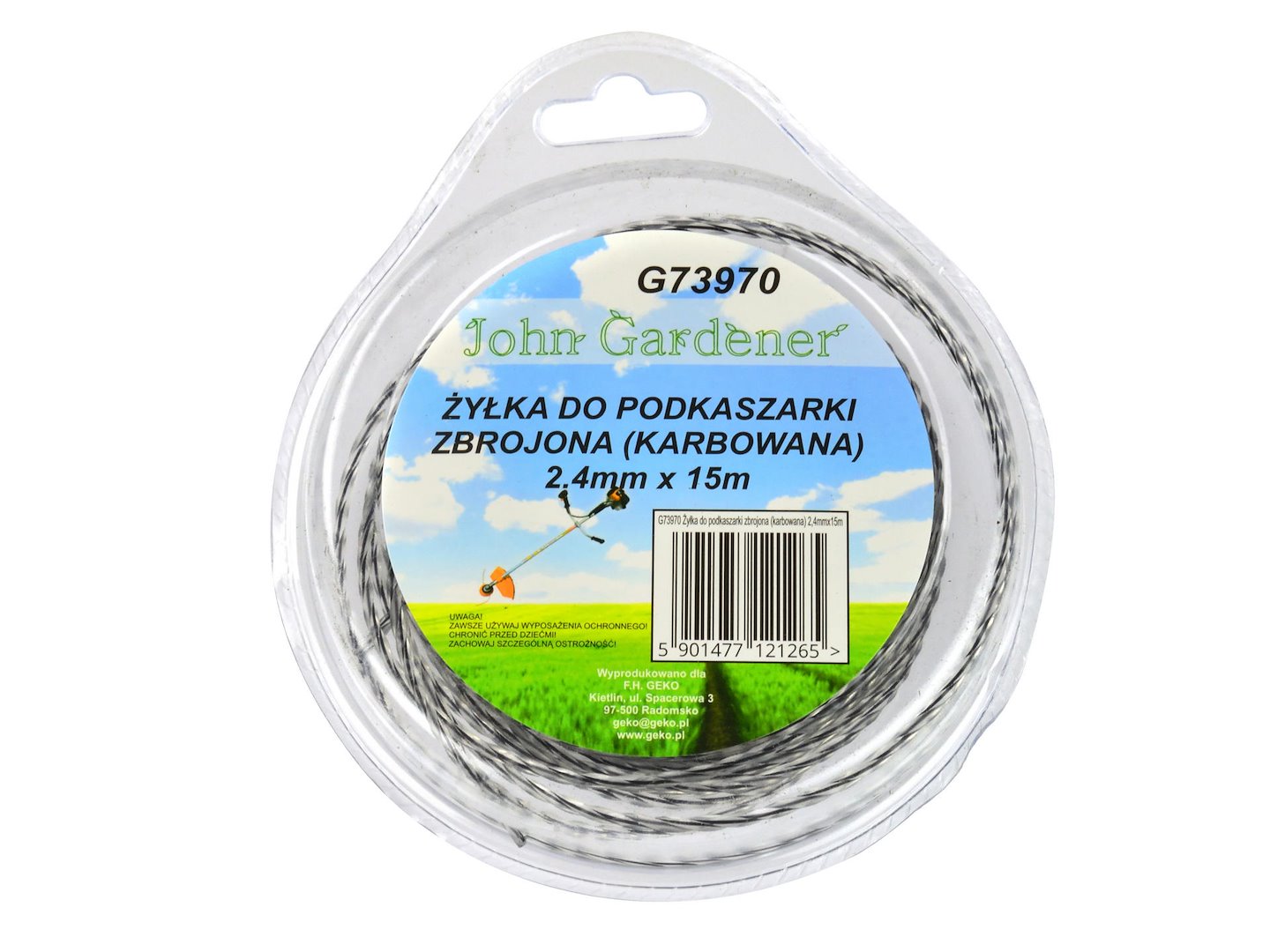 Vlákno pro vyžínač vyztužené vroubkované Geko 24 mm × 15 m (10 × 80 mm)