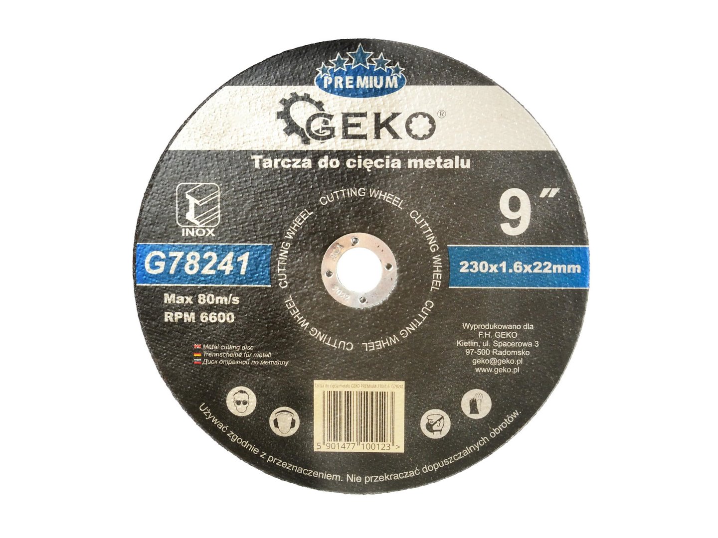Řezací kotouč na kov Geko Premium 230 × 16 × 5 × 25 mm 1