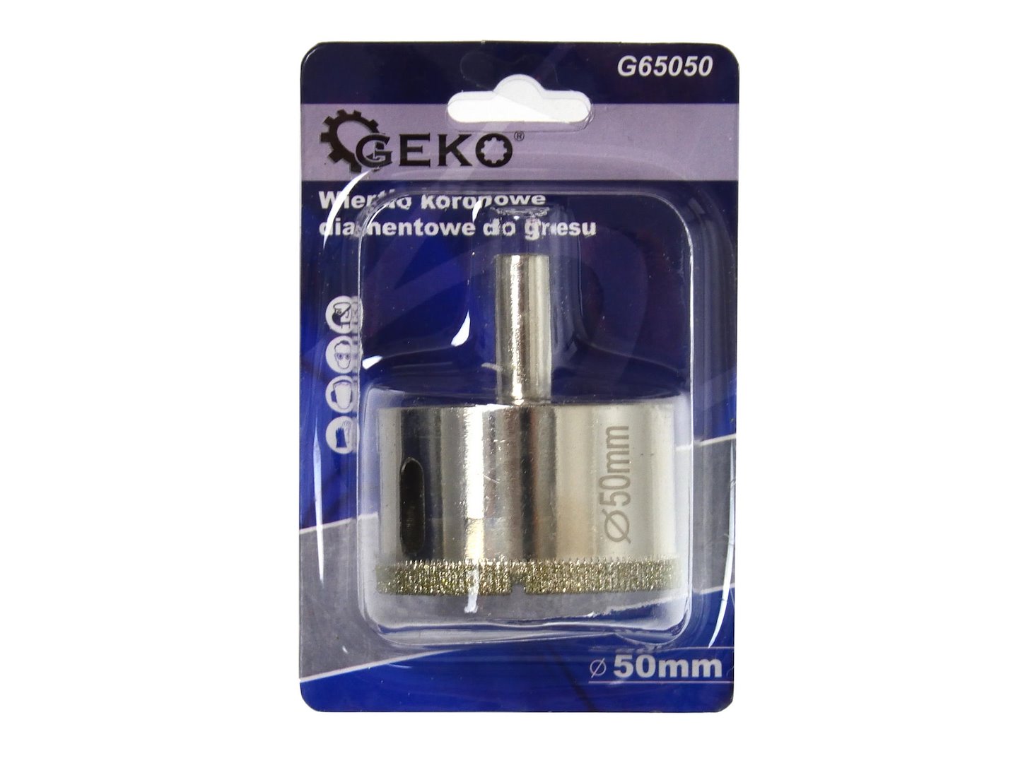 Diamantová korunová vrták Geko 50 mm – celkový pohled na produkt