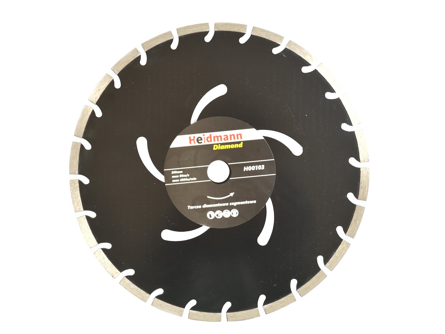 Segmentový diamantový kotouč Heidmann 350 × 254 × 10 mm – řezání betonu a zdiva 1