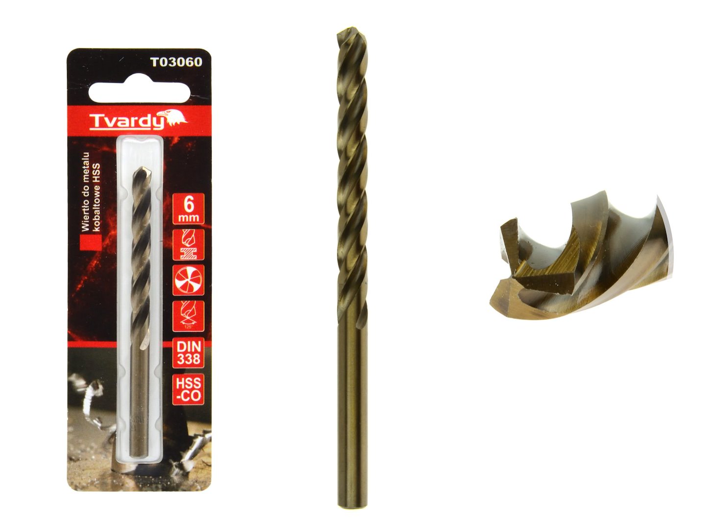 Kobaltový vrták HSS M35 6 mm × 80 mm – Geko (1 kus) 1