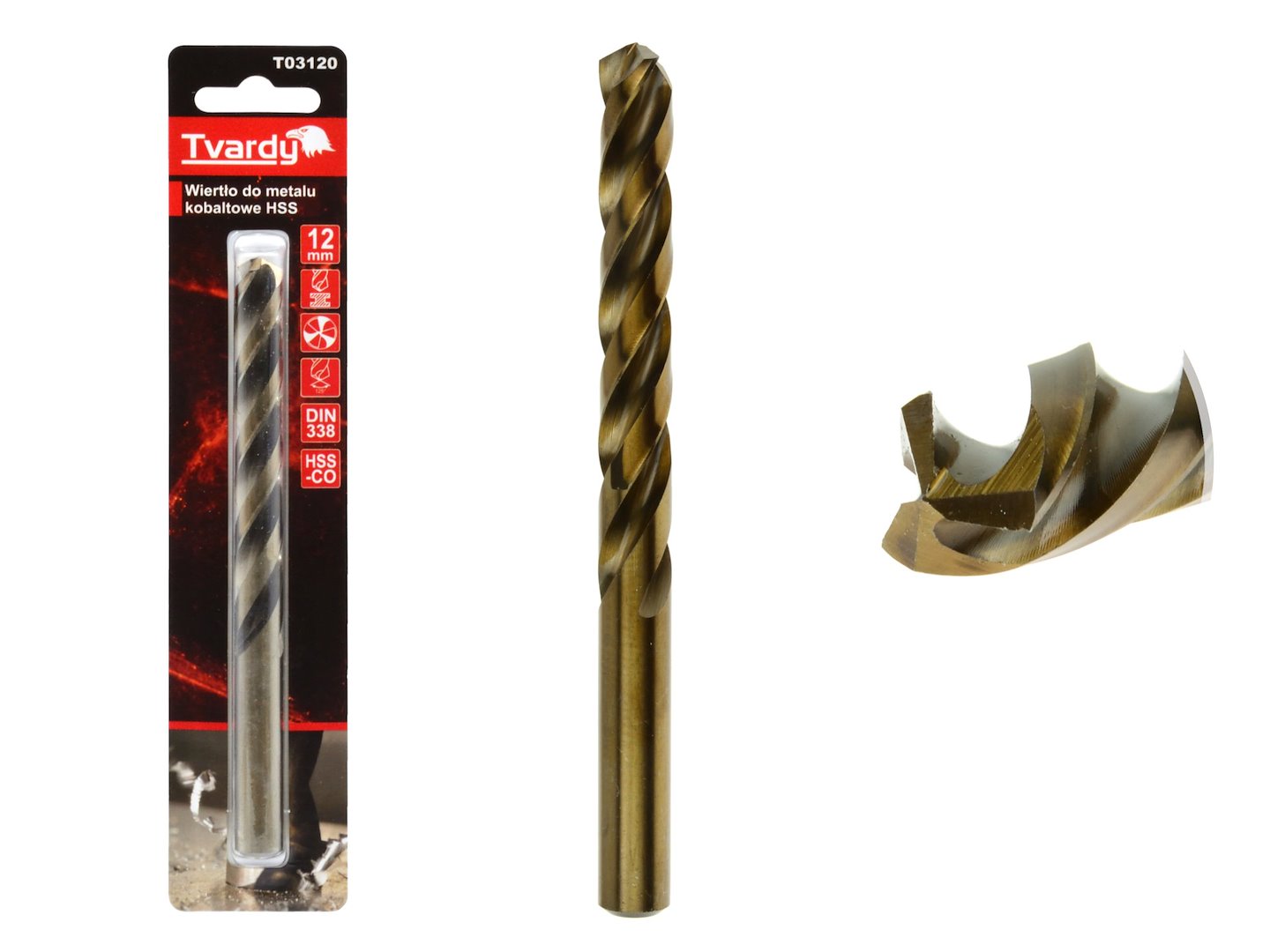 Kobaltový vrták HSS M35 12 mm Geko – celkový pohled