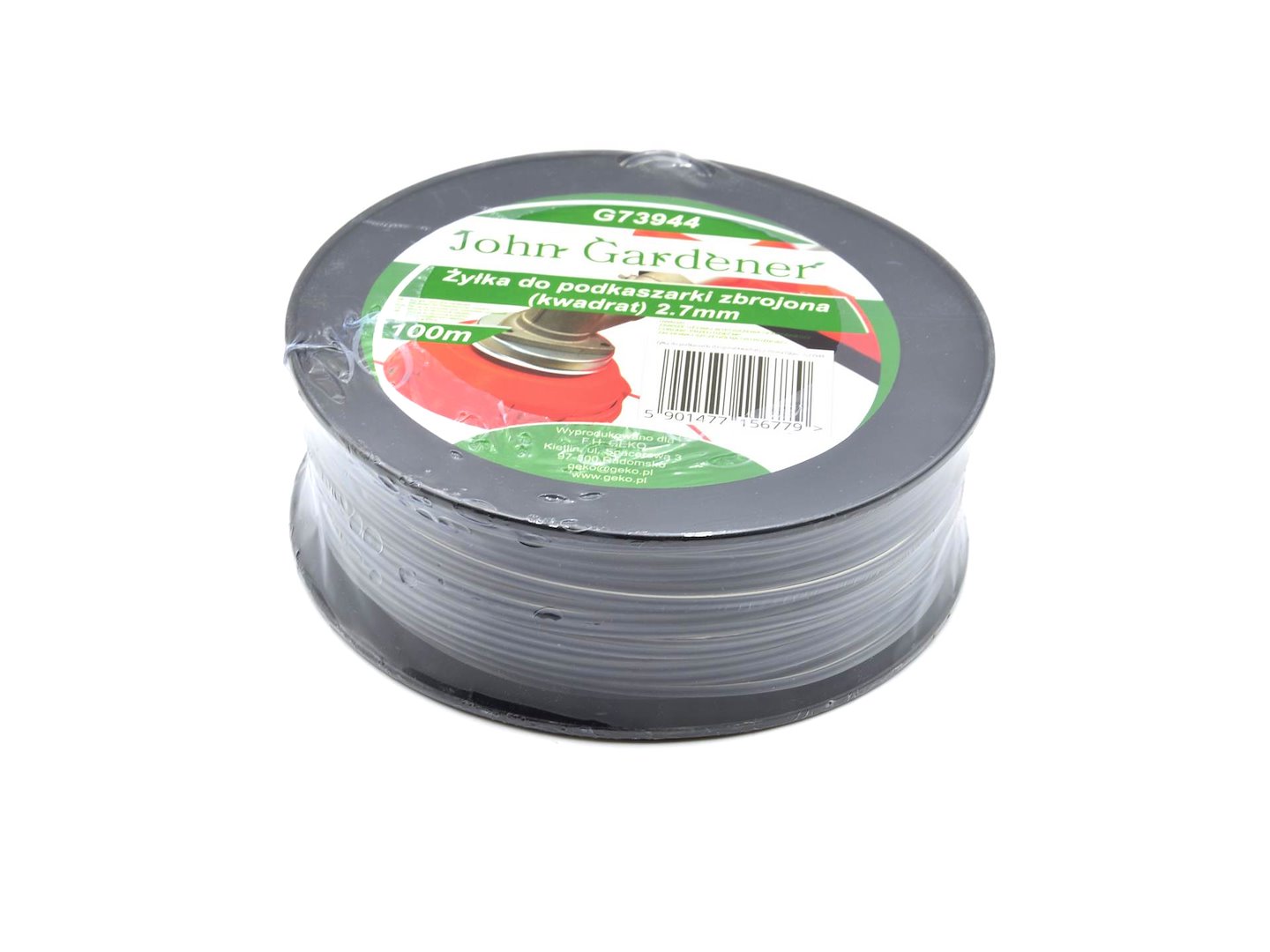 Vlasec pro vyžínač vyztužený čtvercový 2,7 mm × 100 m – Geko 1