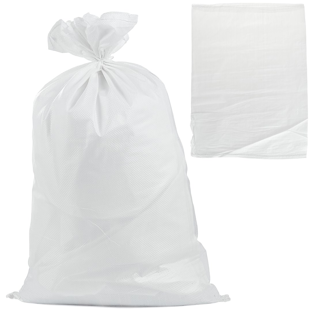 Polypropylenový pytel 50 × 80 cm, nosnost 30 kg, bílý – balení 1 ks | Geko 1