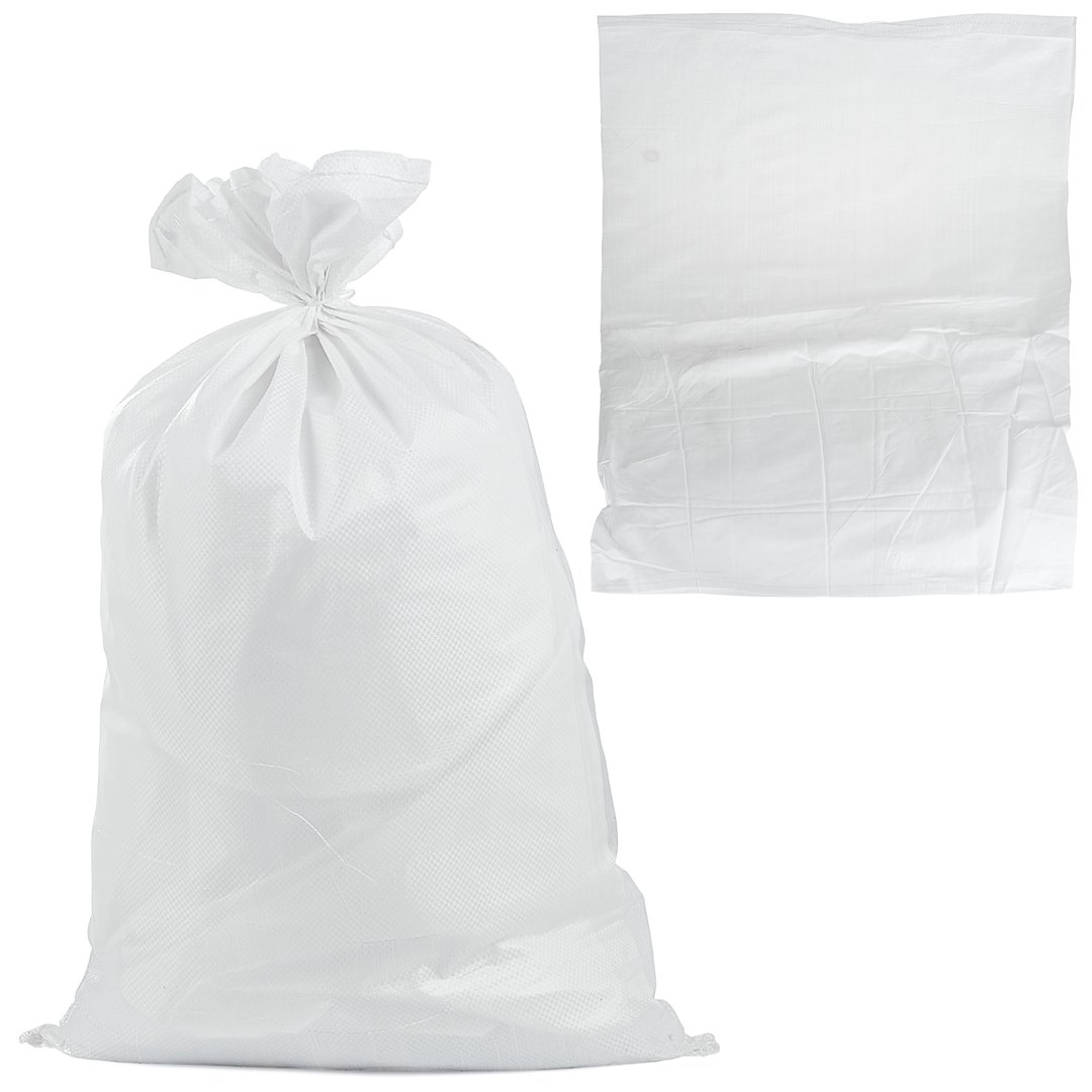 Polypropylenový pytel 80 × 125 cm, nosnost 80 kg, bílý – Geko 1