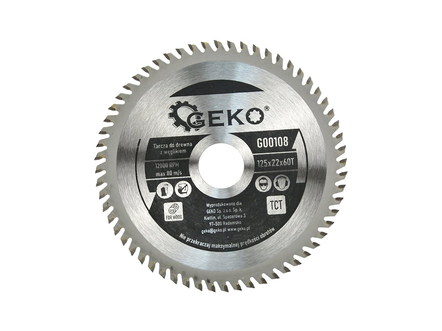 Pilový kotouč na dřevo Geko 125 x 22 mm – 60 zubů 1