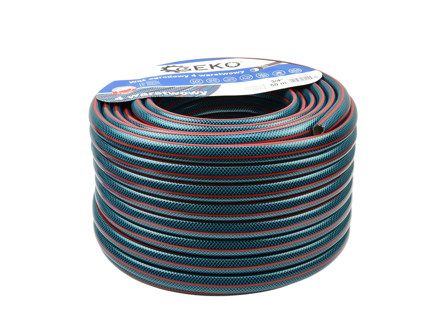 Zahradní hadice Geko – detail 4vrstvé konstrukce