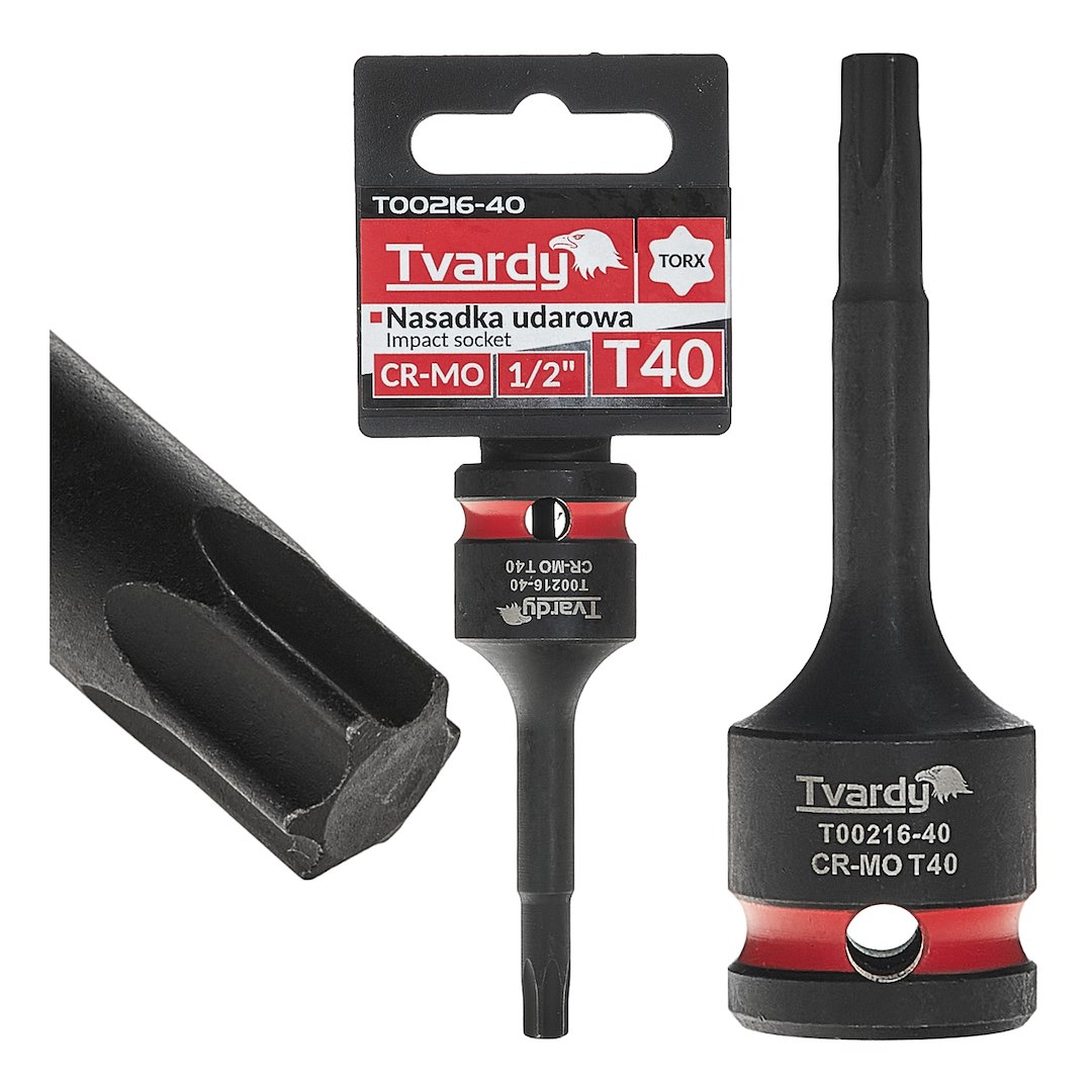 Nástrčkový klíč Torx T40 Cr-Mo – rázová hlavice 1/2" (Geko) 1