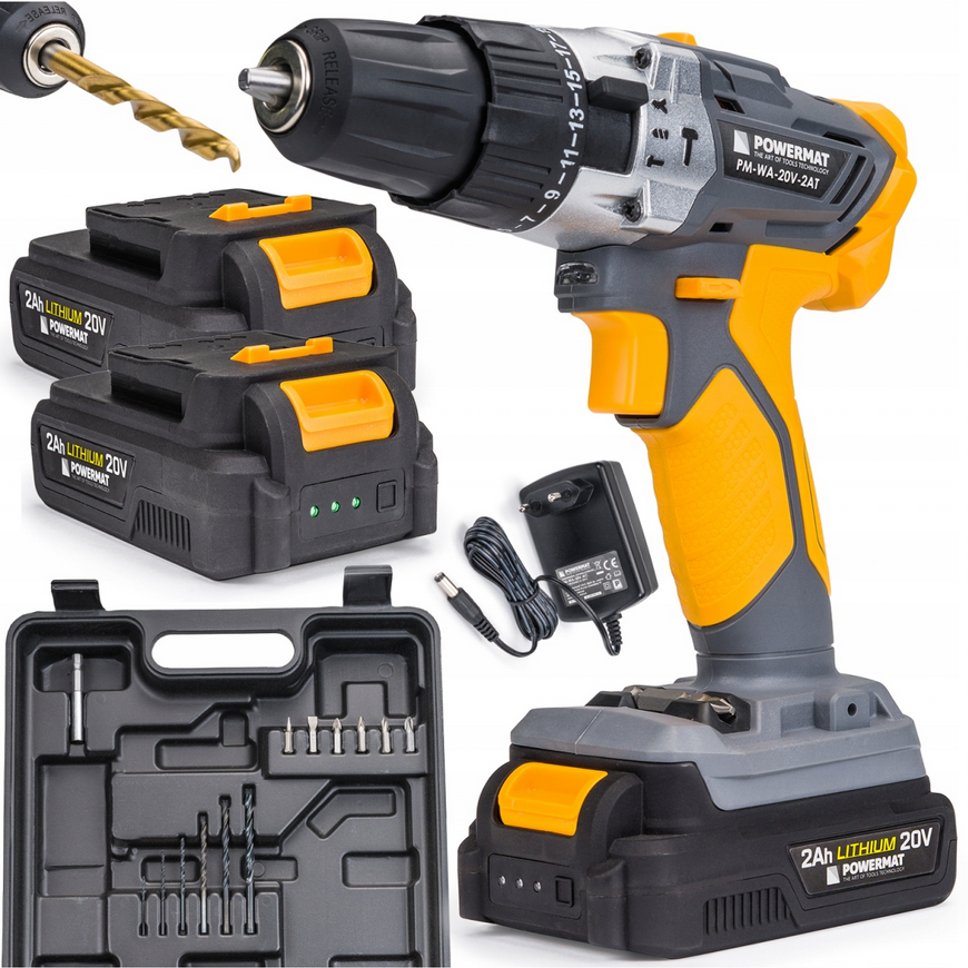 Aku příklepová vrtačka 20V Powermat