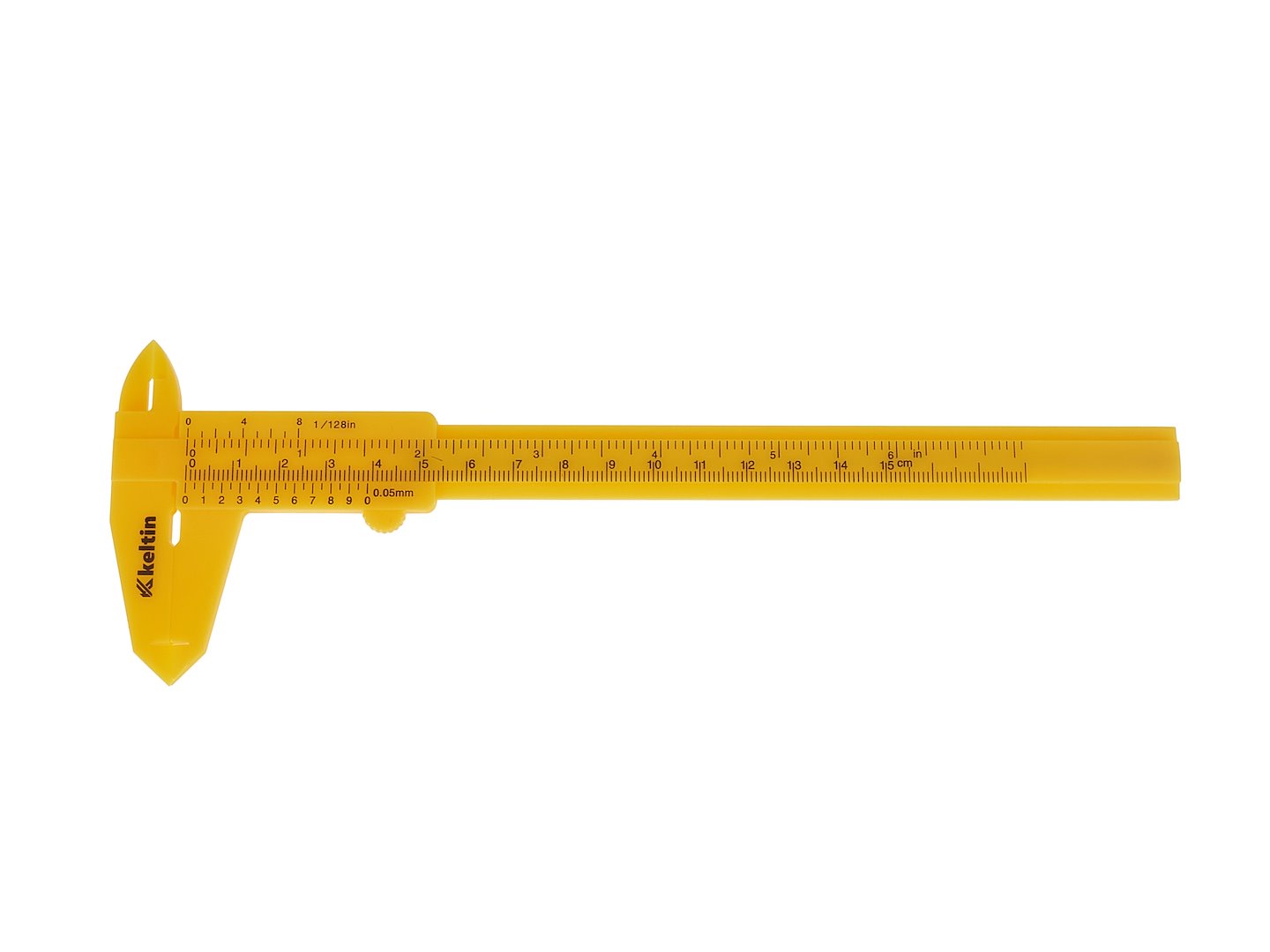 Plastové posuvné měřítko 0–150 mm Geko – detail čelistí